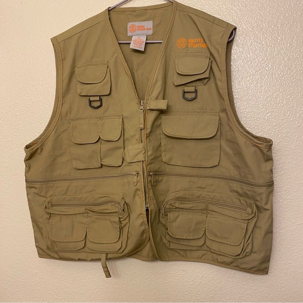 Master Sportsman Rugged outdoor gear Fishing Vest Hunting Outdoors Pockets XL